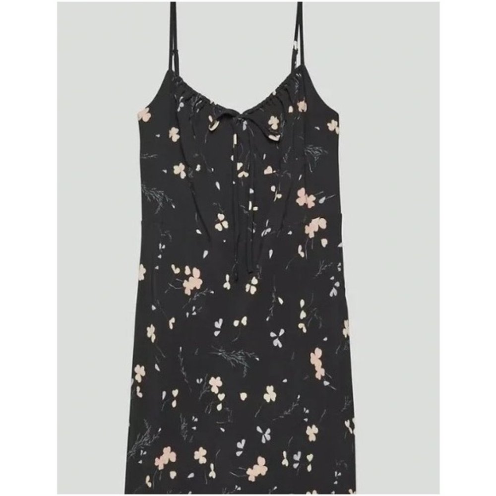 Aritzia Wilfred Bellow Mini Dress  (Black / Apricot) Women Size 4
